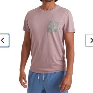 Marine Layer Signature Contrast Pocket Tee. Purple. Responsibly made. Soft. XL